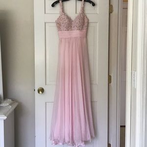 Blush pink prom dress - size zero